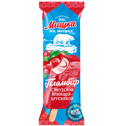 "МИШКА НА ПОЛЮСЕ" эскимо пломбир клюква-брусника